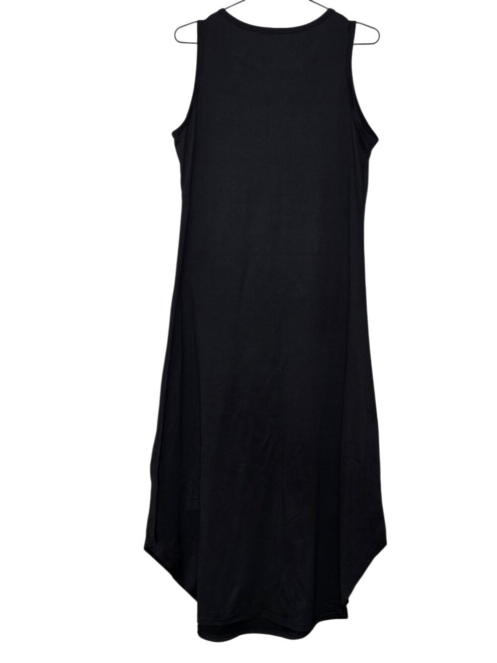 Women's Black Long Maxi Jersey Sleeveless Dress "God is good all the time" Size - Picture 3 of 6